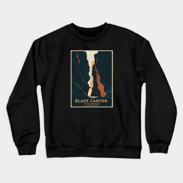 Black Canyon of the Gunnison National Park Vintage Crewneck Sweatshirt by Perspektiva